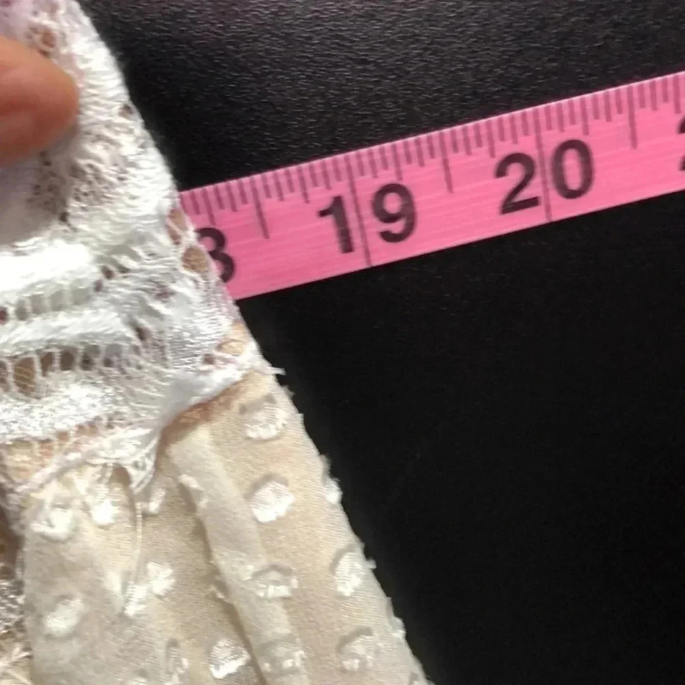 Bcbg Maxazria Kitra,Baby Doll,Embroidered Lace, Pin Dot,Balloon Sleeve,Lined — image 7 of 8